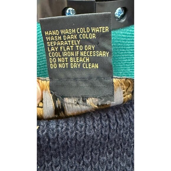 Requirements Womens Navy Blue Waffle Knit Zip Vest Size Large Vintage - Picture 7 of 16